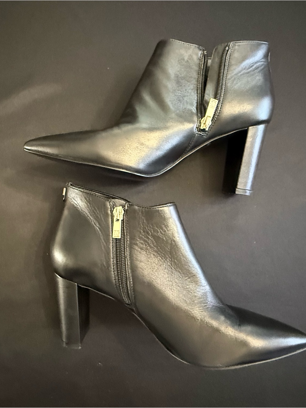 Ivanka Trump “Lettie” Black leather Ankle Booties -Women’s Size 9.5M unworn NIB
